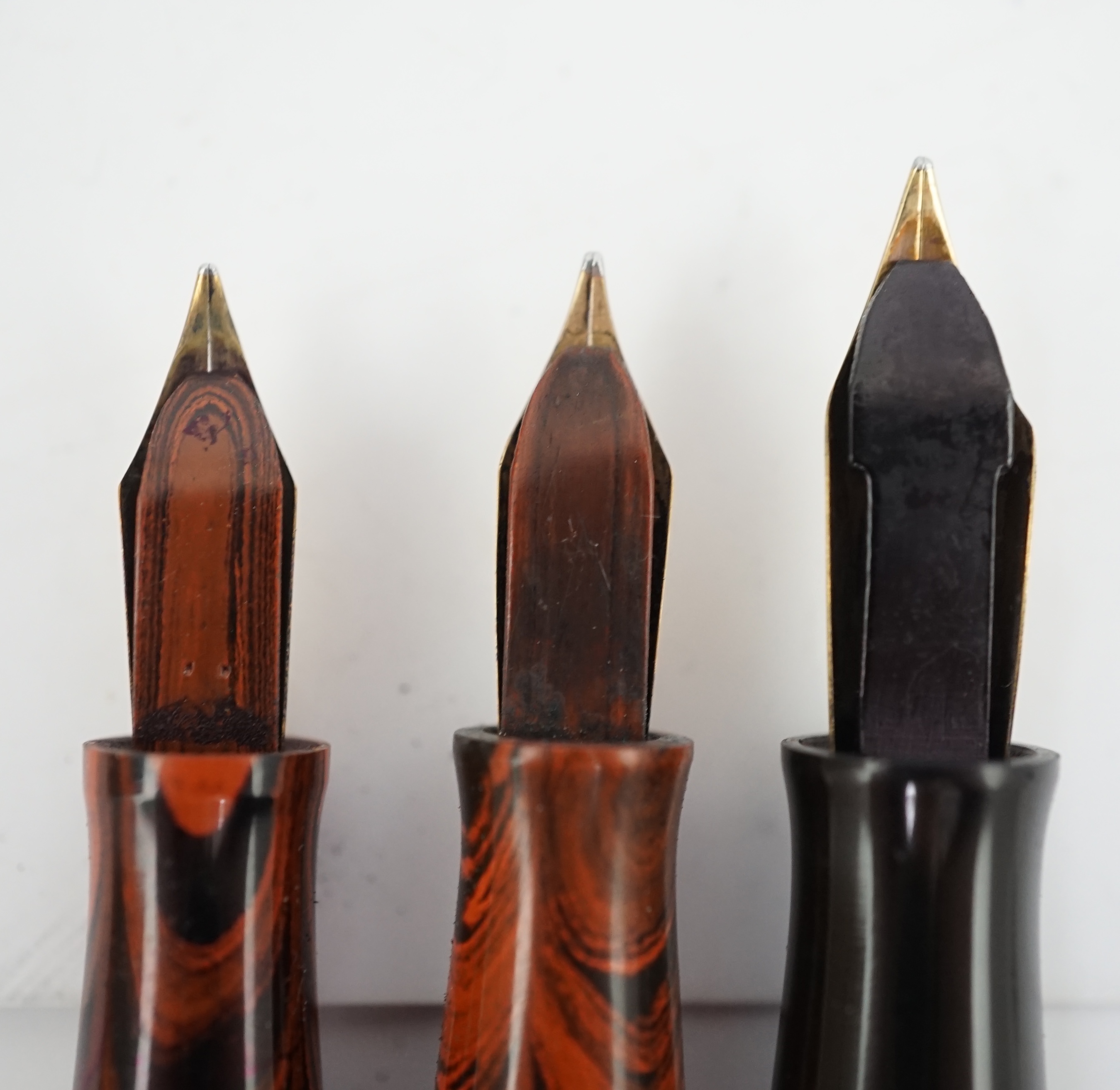 Three Waterman fountain pens to include No's 7, 52 and 52v